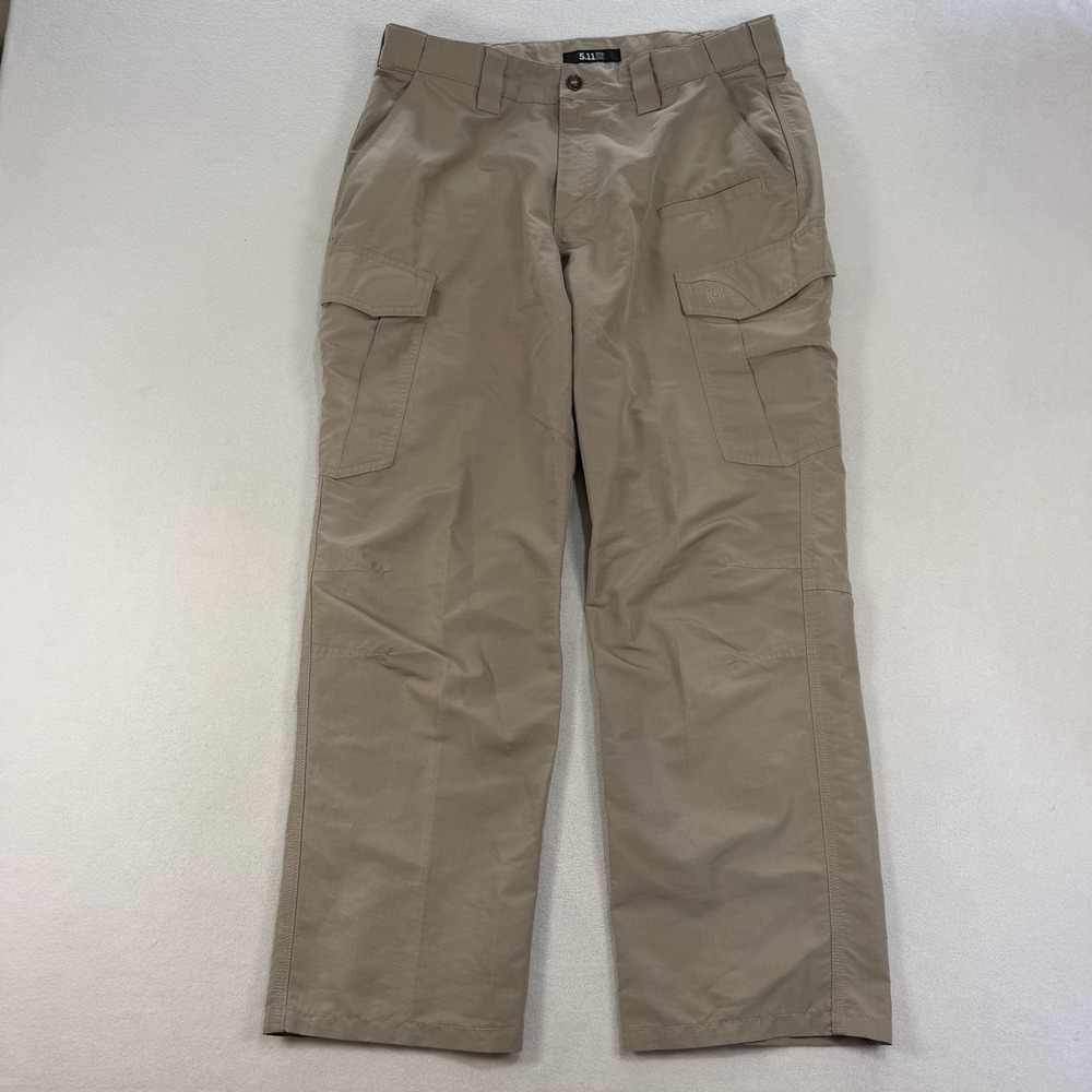 5.11 Tactical Fast Tac Ripstop Cargo Pants Mens 36x30 Beige Utility 74439 - Picture 2 of 6